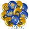 40 PCS Ramadan Mubarak Balloons Eid Mubarak Party Decoration Happy Eid al-Fitr Theme Latex Balloons Set for Home Event Indoor Outdoor Ramadan Kareem Decor Supplies, 12 Inches (Blue and Gold)